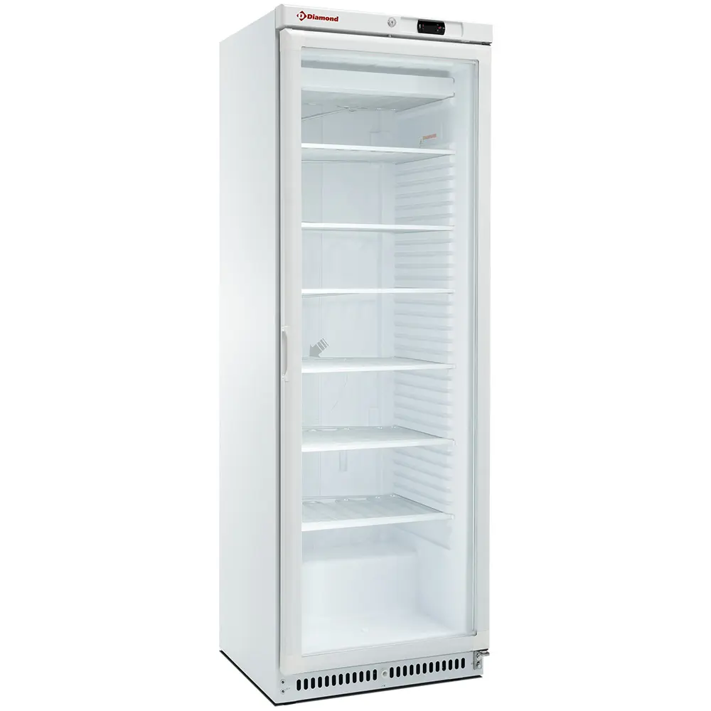 Image Statische vrieskast, glazen deur, 400 liter. wite 0