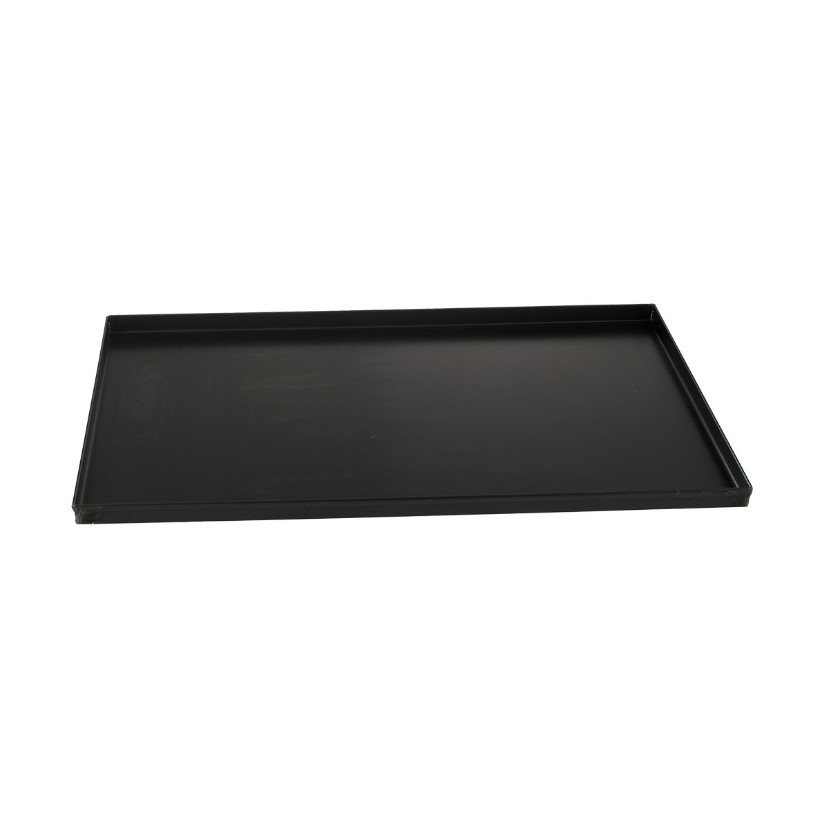 image zwarte stalen bakplaat 600x400, rechte rand 20 mm 0