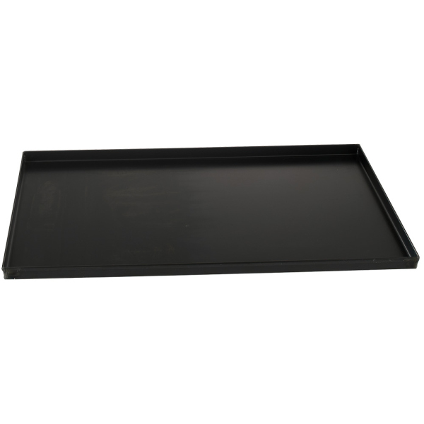 Image Zwarte stalen bakplaat 600x400, rechte rand 20 mm 0