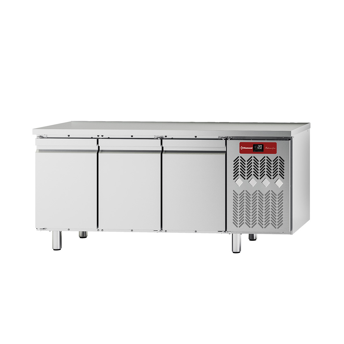 image gekoelde tafel, geventileerd, 3 deuren gn 1/1 0