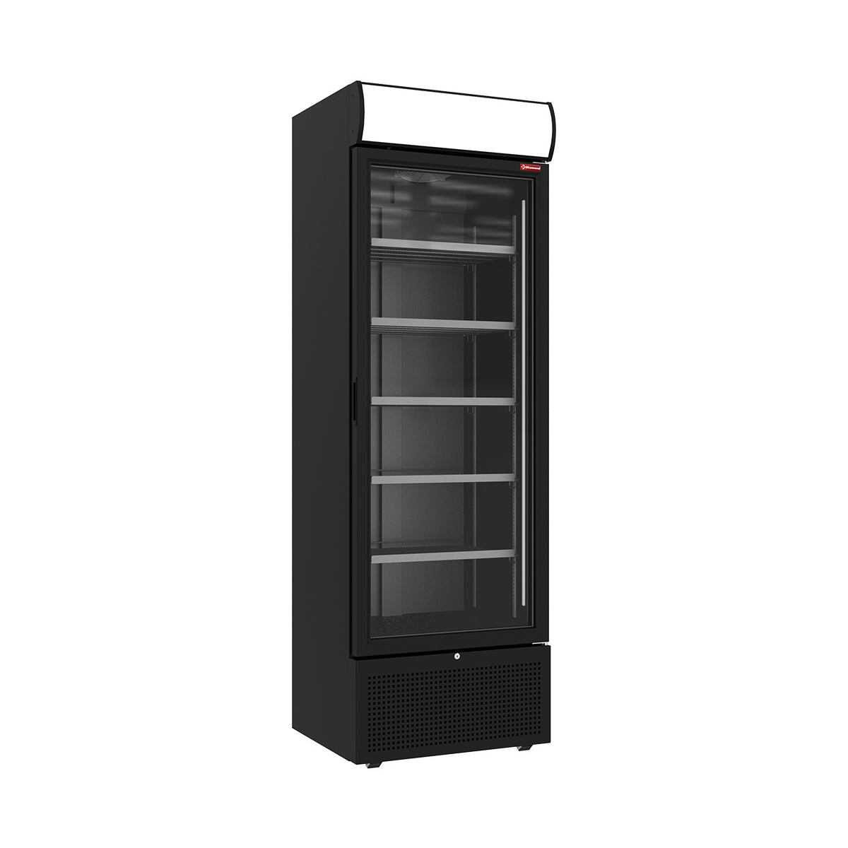 image positieve gekoelde vitrine 494 liter zwart met lichtbak 0