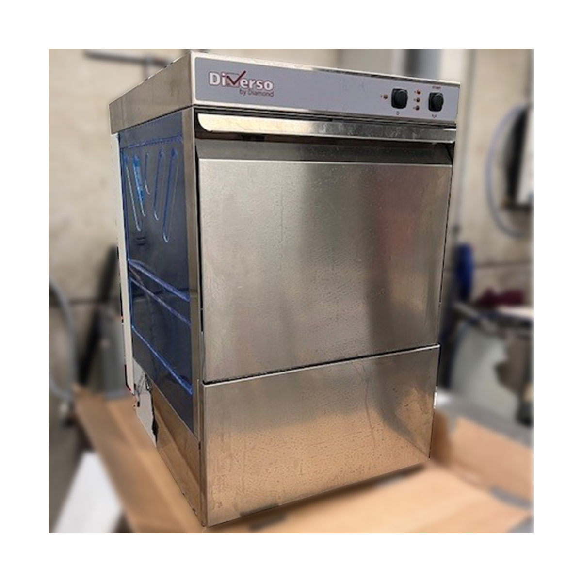 image glazenwasser mand 400x400 mm, met afvoerpomp en wasmiddeldoseerder 1