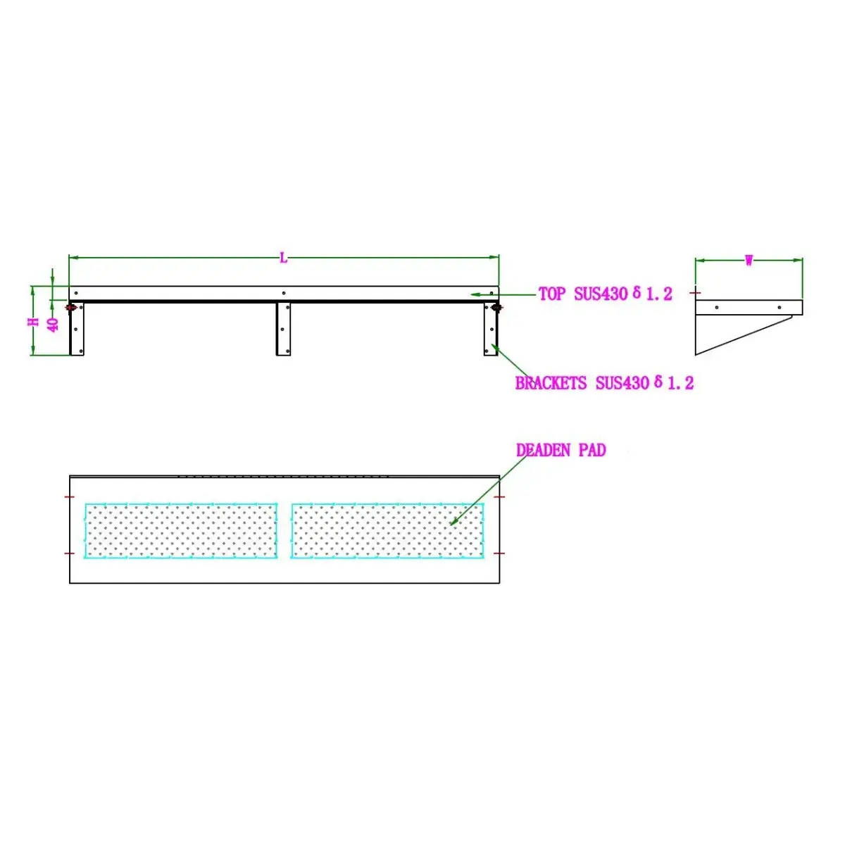 300 rvs wandschap 2000 incl. konsoles - image 2