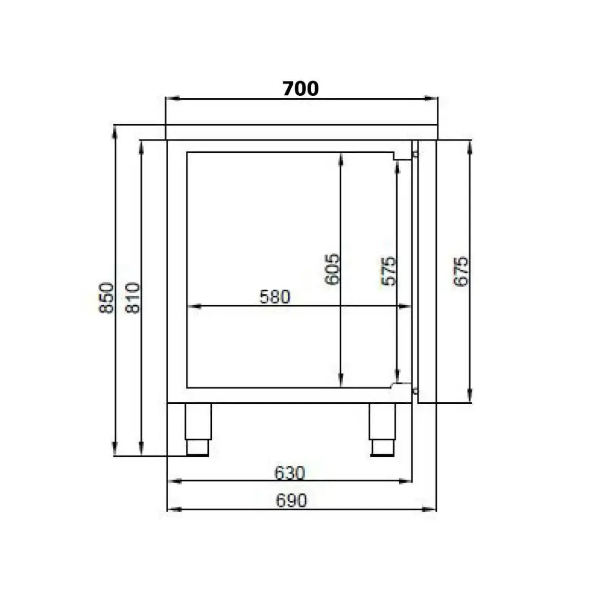 700 koelwerkbank 4 deuren excl. motor - image 2