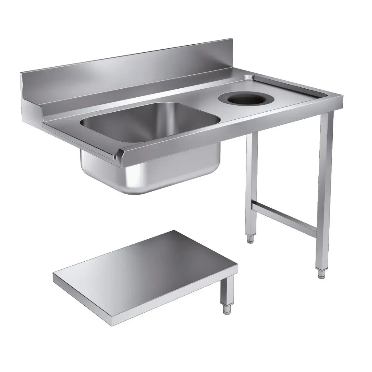 aanvoertafel bodemschap met afvalgat 1200 rechts tbv 7280.0045-0046 - main image