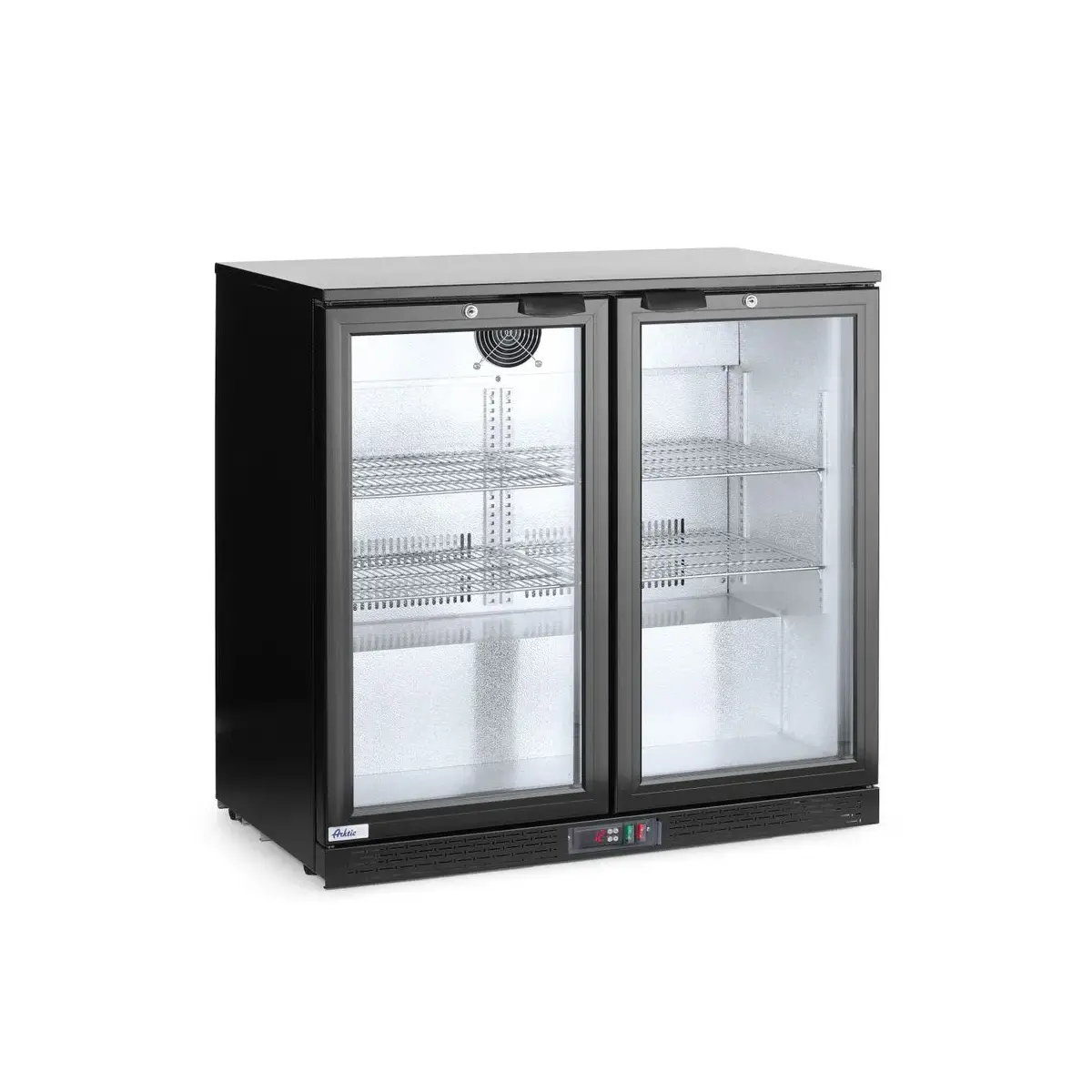 backbar koelkast met dubbele deur, arktic, 158l, zwart, 220-240v/160w, 900x530x(h)870mm - image 3