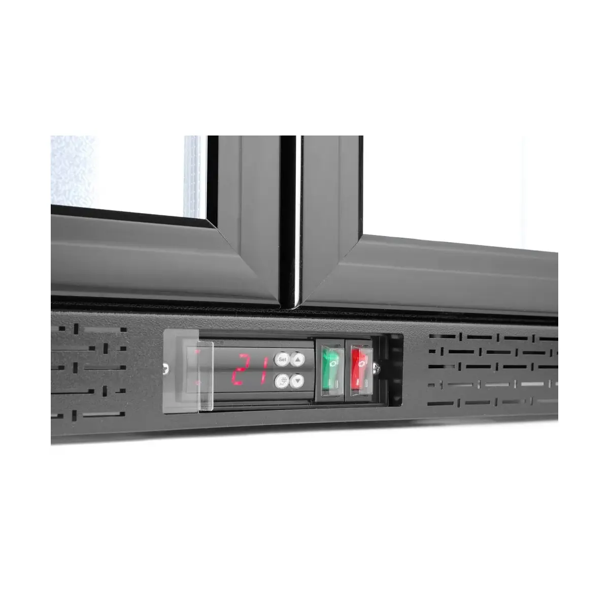 backbar koelkast met dubbele deur, arktic, 158l, zwart, 220-240v/160w, 900x530x(h)870mm - image 4
