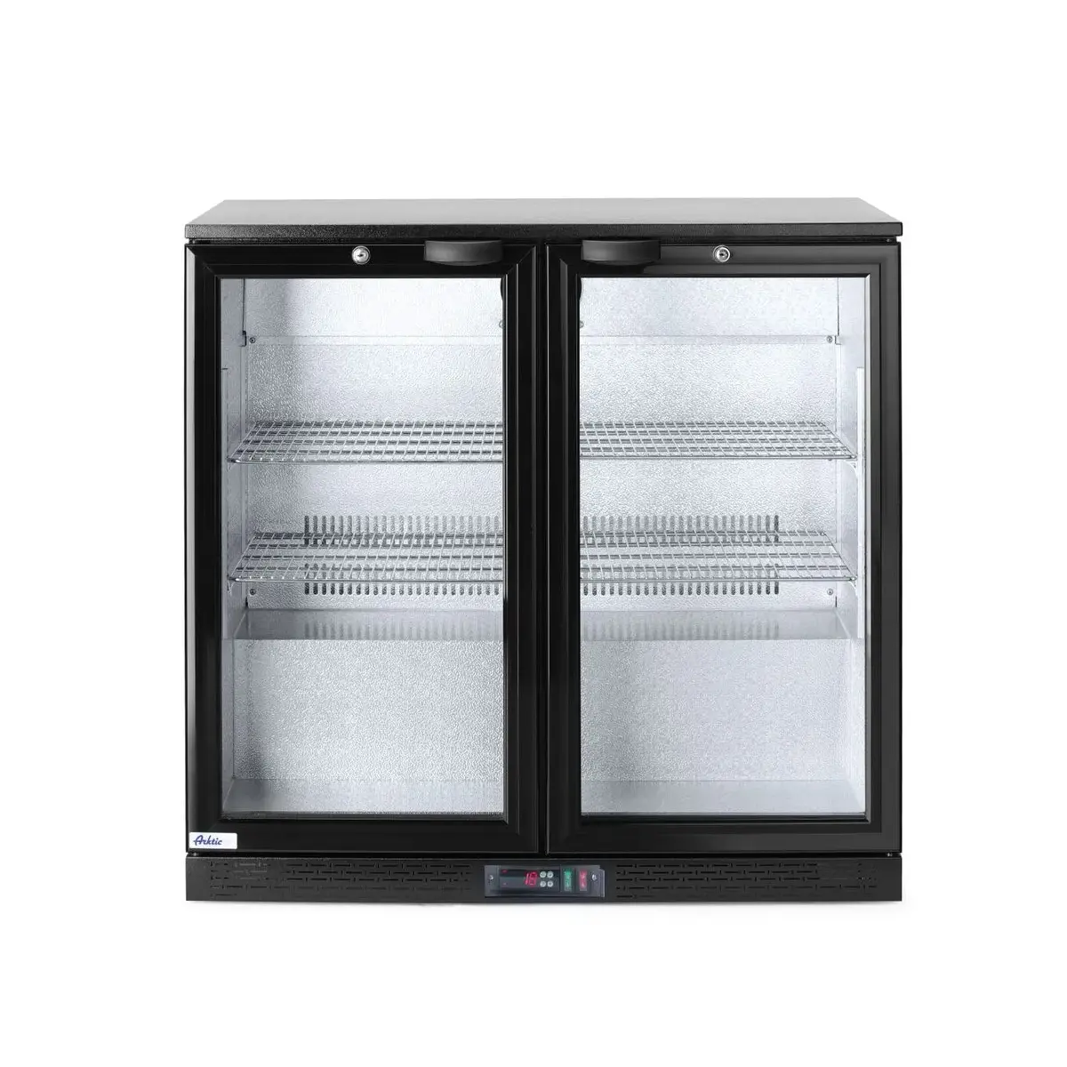 backbar koelkast met dubbele deur, arktic, 158l, zwart, 220-240v/160w, 900x530x(h)870mm - main image