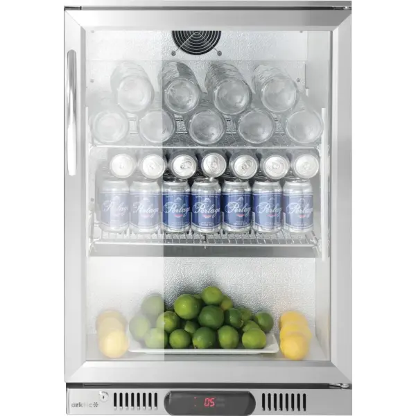 Backbar koelkast met enkele deur, Arktic, 75L, Zilver, 220-240V/120W, 530x500x(H)840mm - Main Image