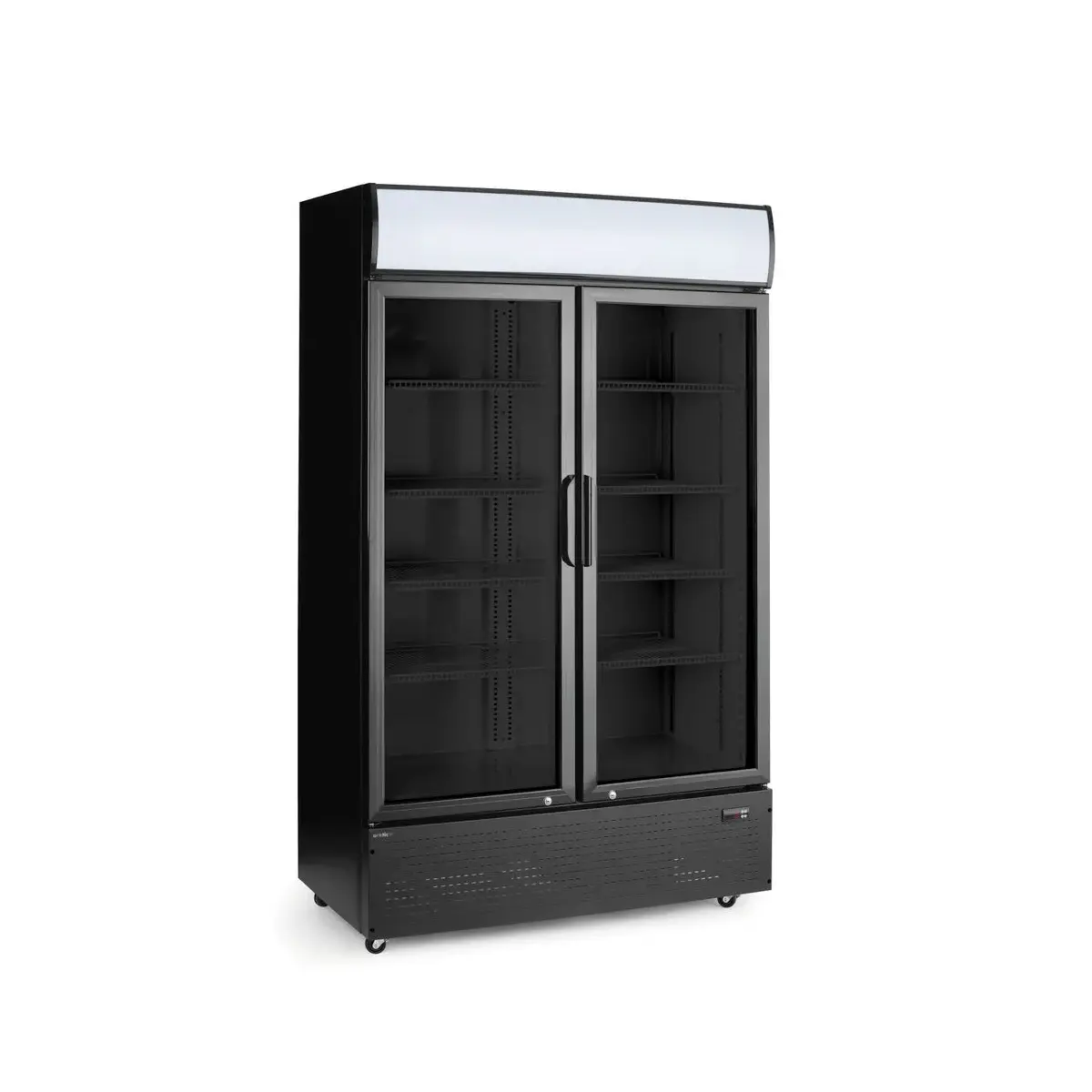 backbar koelkast met lichtbak, dubbele deur, arktic, 512l, zwart, 220-240v/510w, 1120x585x(h)1900mm - image 2