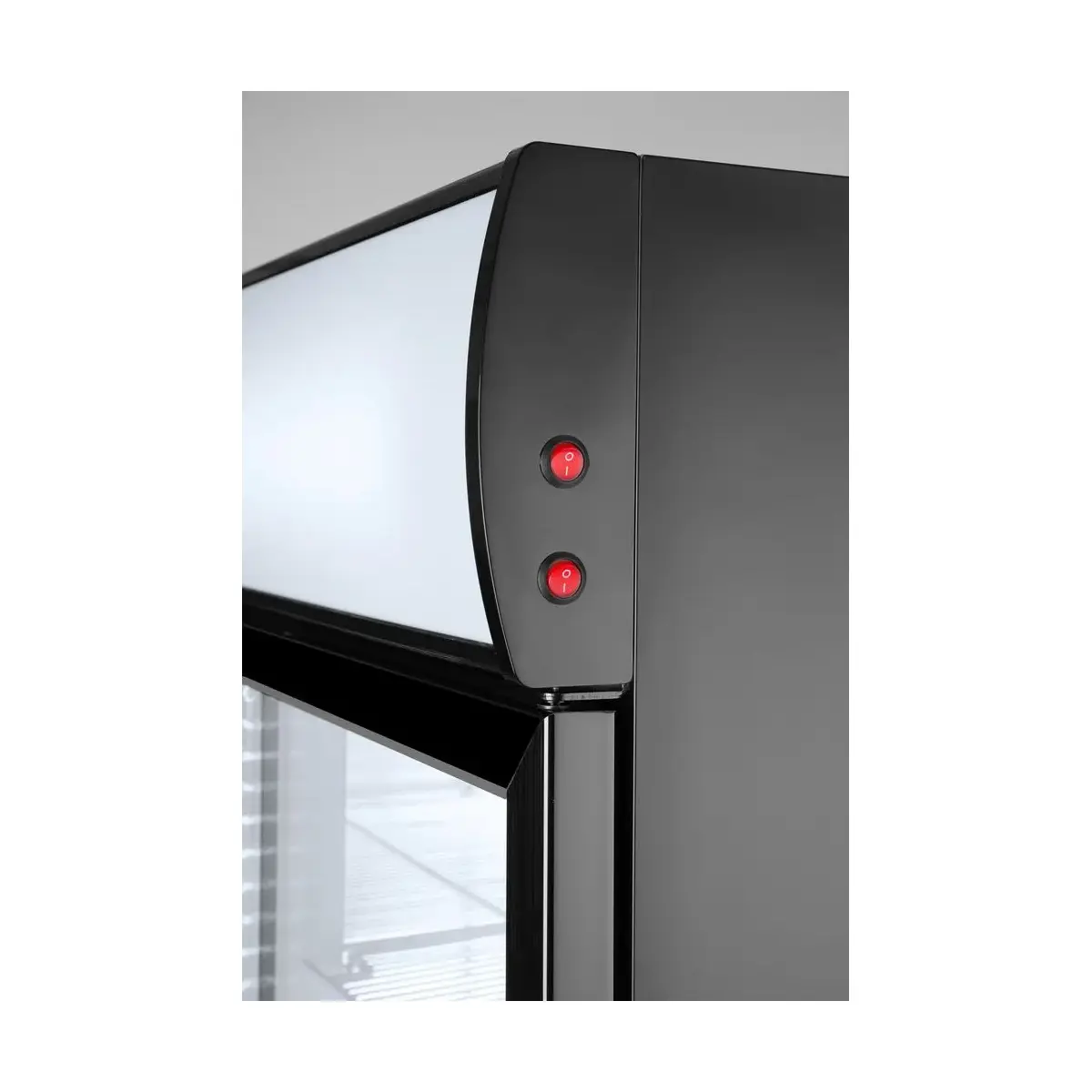 backbar koelkast met lichtbak, dubbele deur, arktic, 512l, zwart, 220-240v/510w, 1120x585x(h)1900mm - image 3