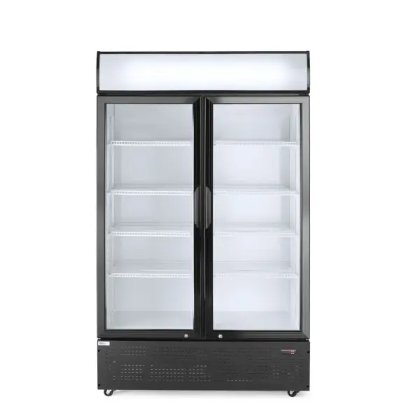 Backbar koelkast met lichtbak, dubbele deur, Arktic, 512L, Zwart, 220-240V/510W, 1120x585x(H)1900mm - Main Image