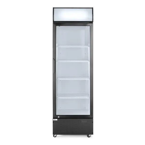 Backbar koelkast met lichtbak, enkele deur, Arktic, 254L, Zwart, 220-240V/250W, 578x605x(H)1980mm - Main Image