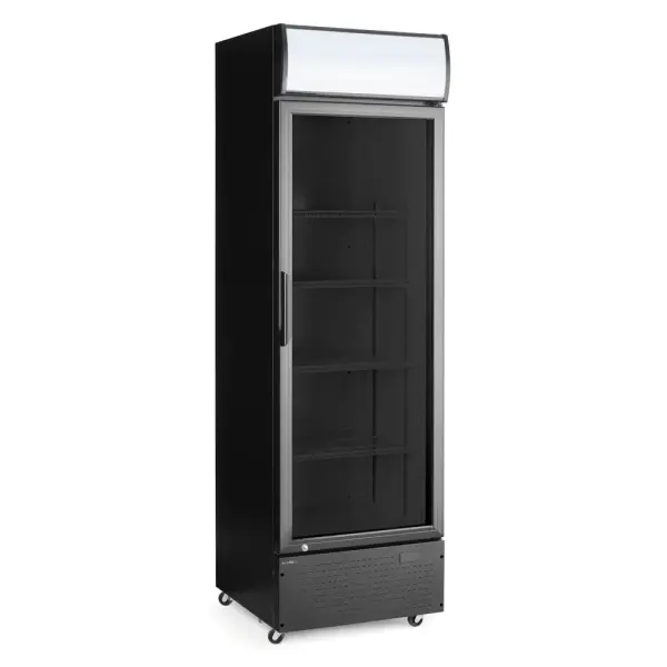 Backbar koelkast met lichtbak, enkele deur, Arktic, 254L, Zwart, 220-240V/250W, 578x605x(H)1980mm - Main Image