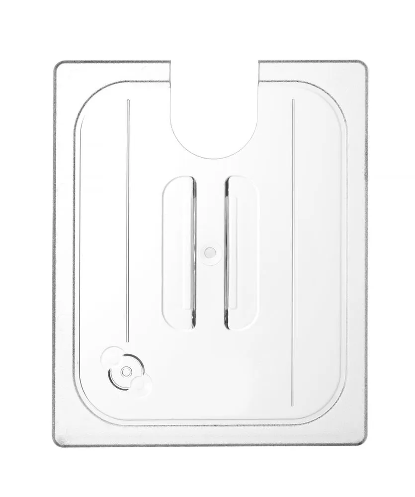 Deksel voor GN containers met uitsparing voor sous vide stick, HENDI, GN 1/2, Transparant, 265x325mm - Main Image deksel voor gn containers met uitsparing voor sous vide stick, hendi, gn 1/2, transparant, 265x325mm - main image