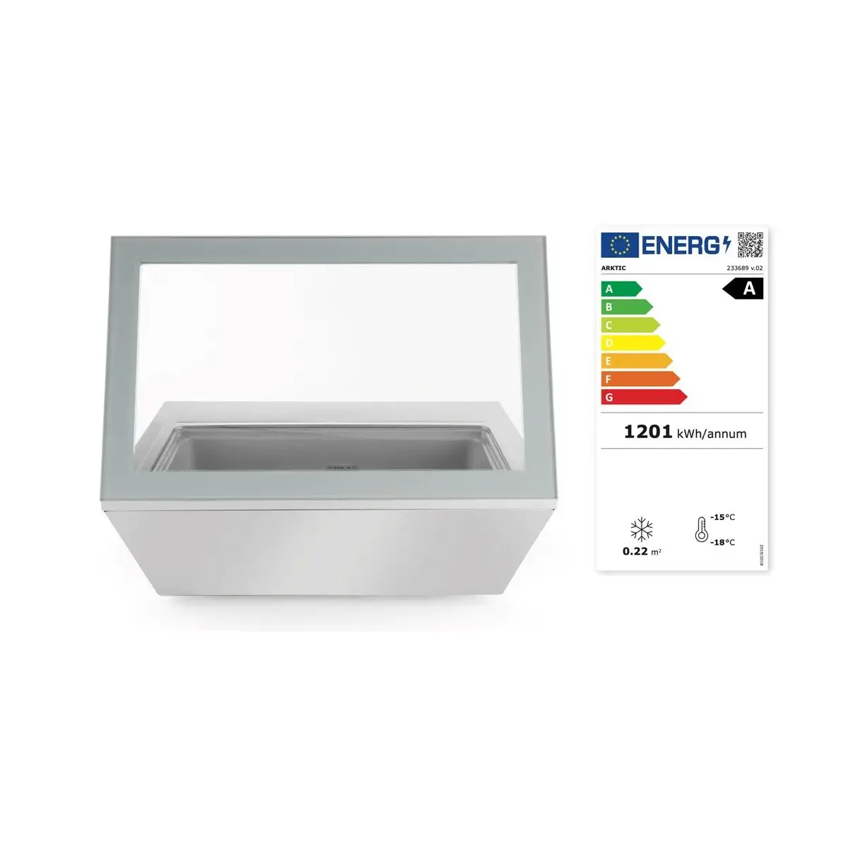 displayvriezer voor ijs, arktic, 220-240v/210w, 867x735x(h)373mm - image 4
