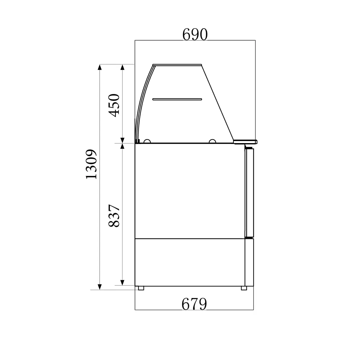 gekoelde saladette glasopstand 2 drs - image 2