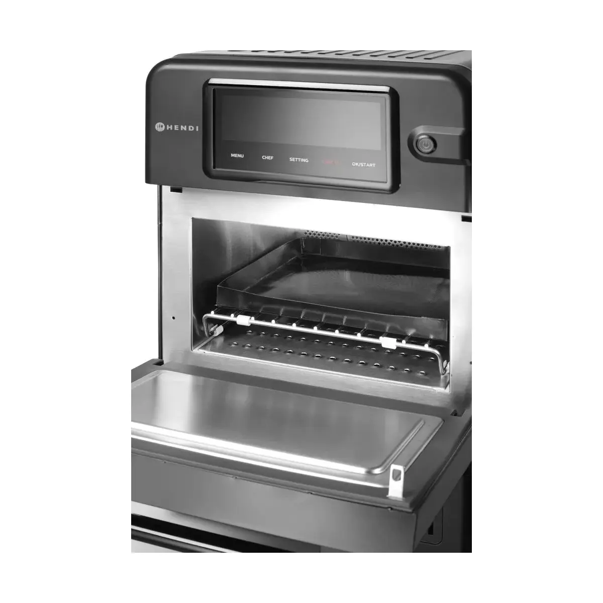 high speed oven "combiturbo", hendi, 18l, zwart, 230v/3000w, 402x735x(h)608mm - image 3