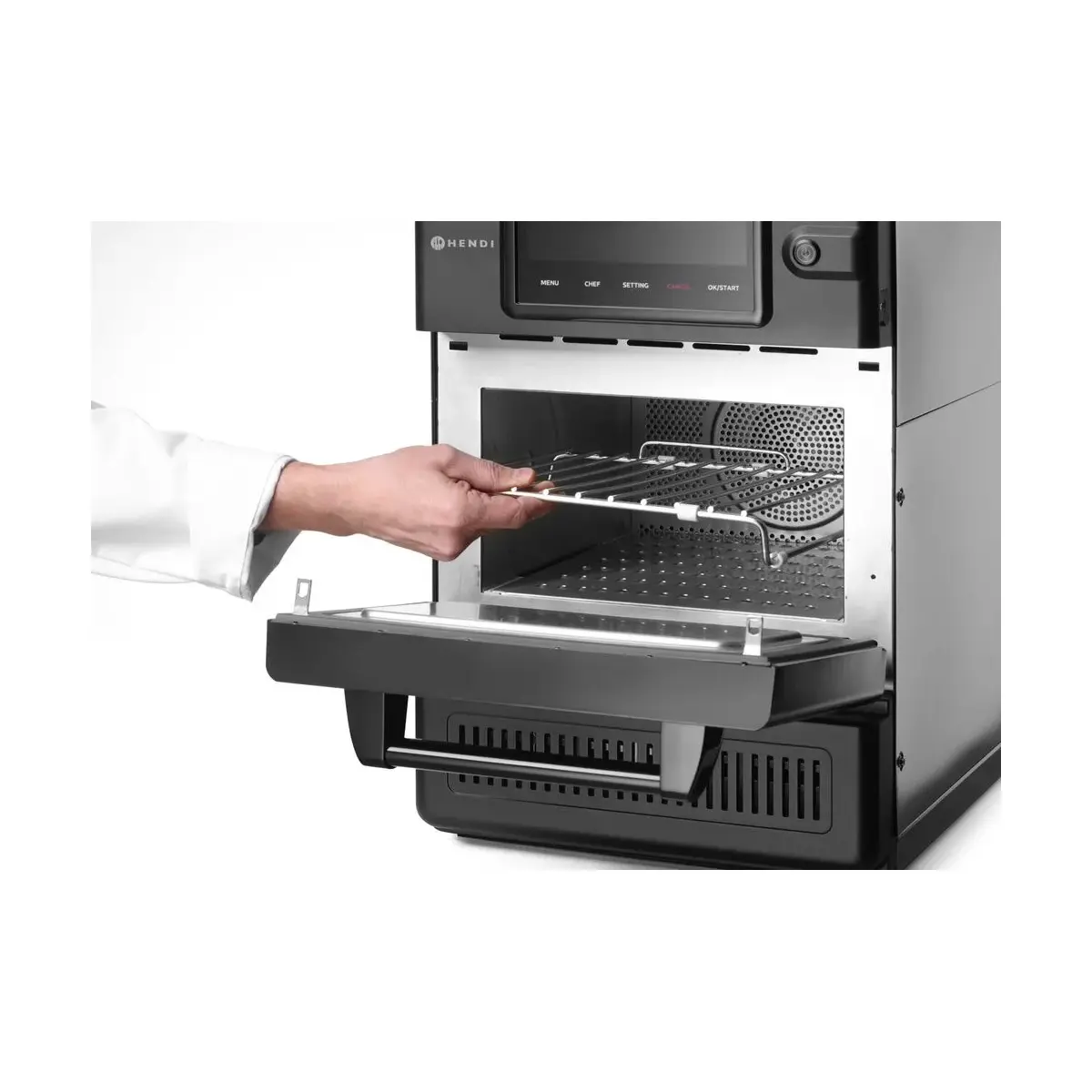 high speed oven "combiturbo", hendi, 18l, zwart, 230v/3000w, 402x735x(h)608mm - image 5