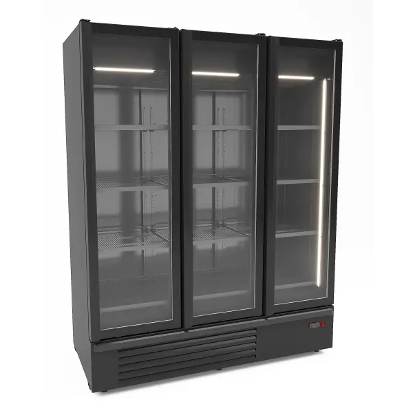 KOELKAST 3 GLASDEUREN ZWART 1555L - Main Image