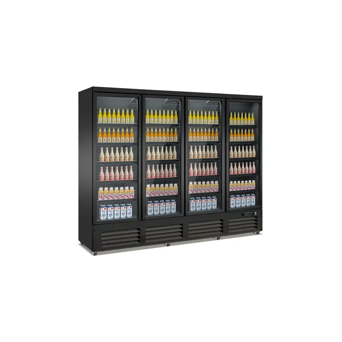 koelkast 4 glasdeuren zwart ceb-2000r bl *transport op aanvraag* - main image