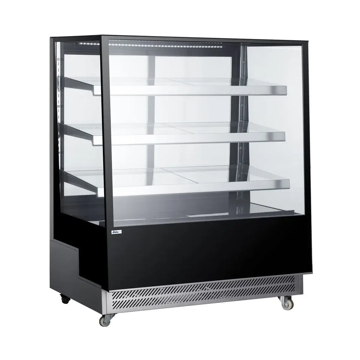 koelvitrine met 3 schuine schappen, arktic, 650l, zwart, 230v/490w, 1200x833x(h)1460mm - main image