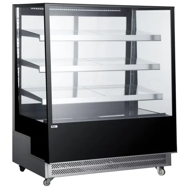 Koelvitrine met 3 schuine schappen, Arktic, 650L, Zwart, 230V/490W, 1200x833x(H)1460mm - Main Image