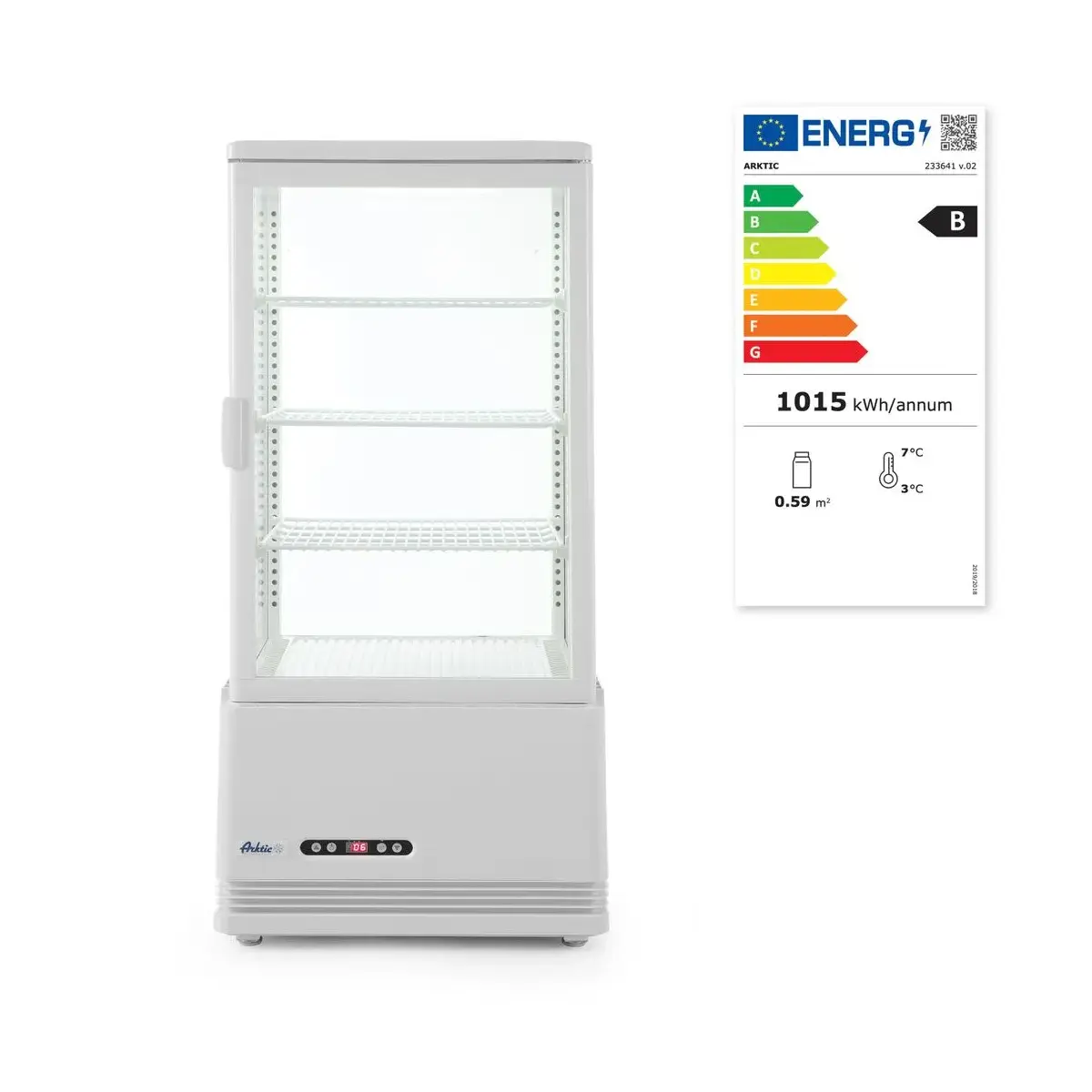 koelvitrinekast 78l, arktic, wit, 230v/170w, 444x397x(h)940mm - image 3