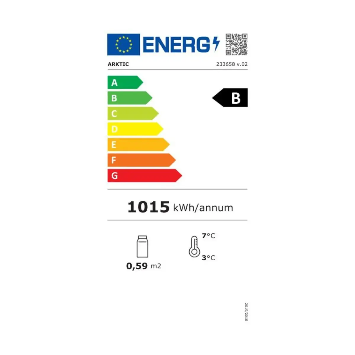 koelvitrinekast 78l, arktic, zwart, 230v/170w, 444x397x(h)940mm - image 4