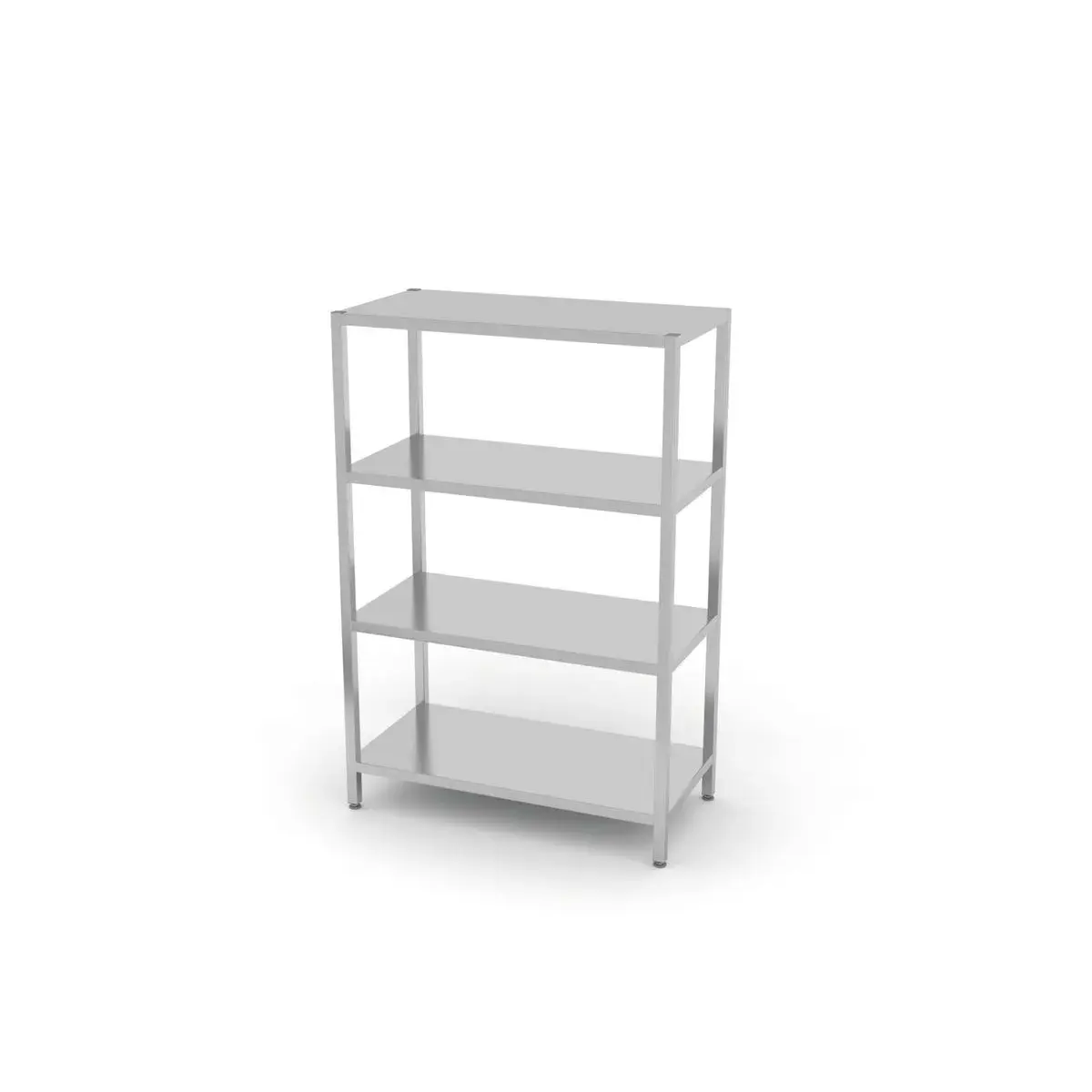 opbergrek met 4 volledige planken – geschroefd, hendi, kitchen line, 1000x400x(h)1800mm - main image