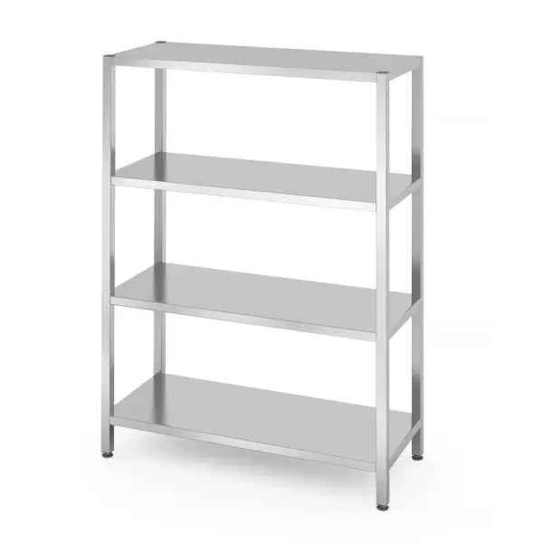 Opbergrek met 4 volledige planken – geschroefd, HENDI, Kitchen Line, 1200x500x(H)1800mm - Main Image