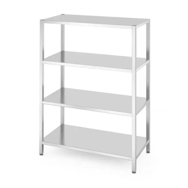 Opbergrek met 4 volledige planken – geschroefd, HENDI, Kitchen Line, 1200x600x(H)1800mm - Main Image