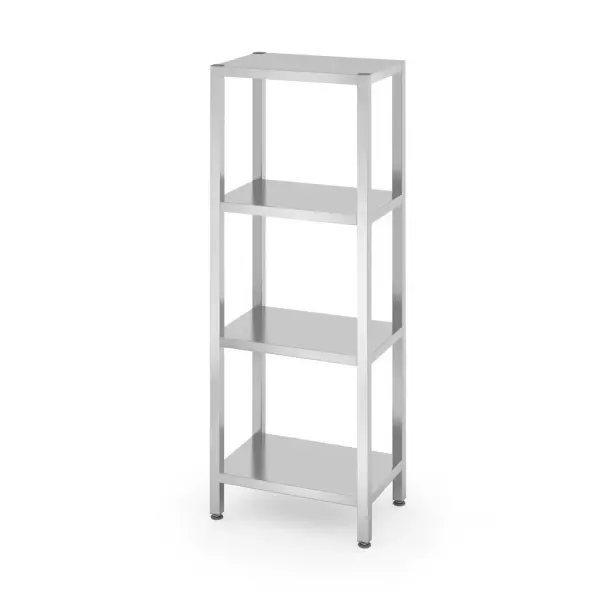 Opbergrek met 4 volledige planken – geschroefd, HENDI, Kitchen Line, 600x400x(H)1800mm - Main Image