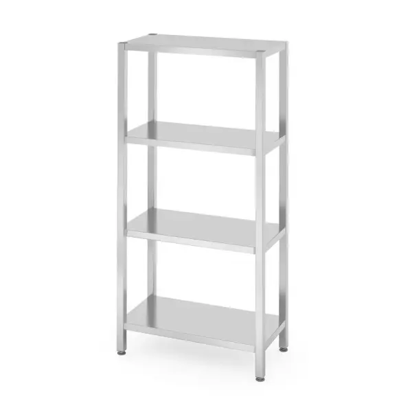 Opbergrek met 4 volledige planken – geschroefd, HENDI, Kitchen Line, 800x400x(H)1800mm - Main Image