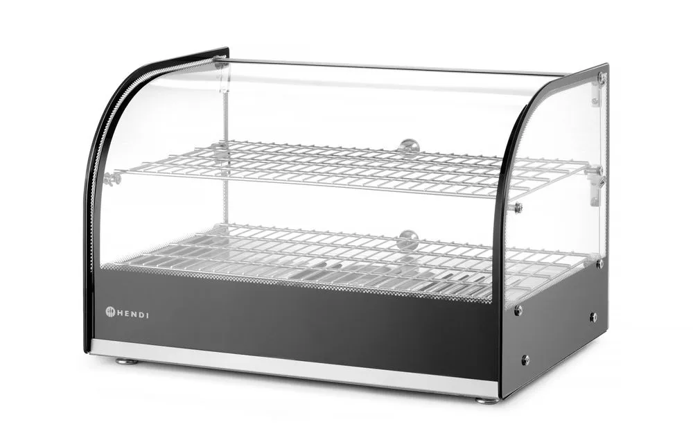 Opzet warmhoudvitrine tweelaags, HENDI, twee niveaus, Zwart, 220-240V/800W, 554x376x(H)376mm - Image 2 opzet warmhoudvitrine tweelaags, hendi, twee niveaus, zwart, 220-240v/800w, 554x376x(h)376mm - image 2