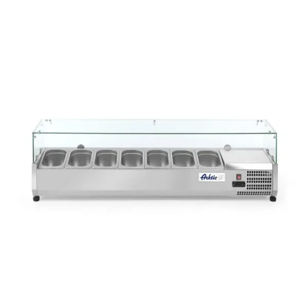 Opzetkoelvitrine GN 1/4, Arktic, 7x GN 1/4, 230V/180W, 1505x335x(H)460mm - Main Image