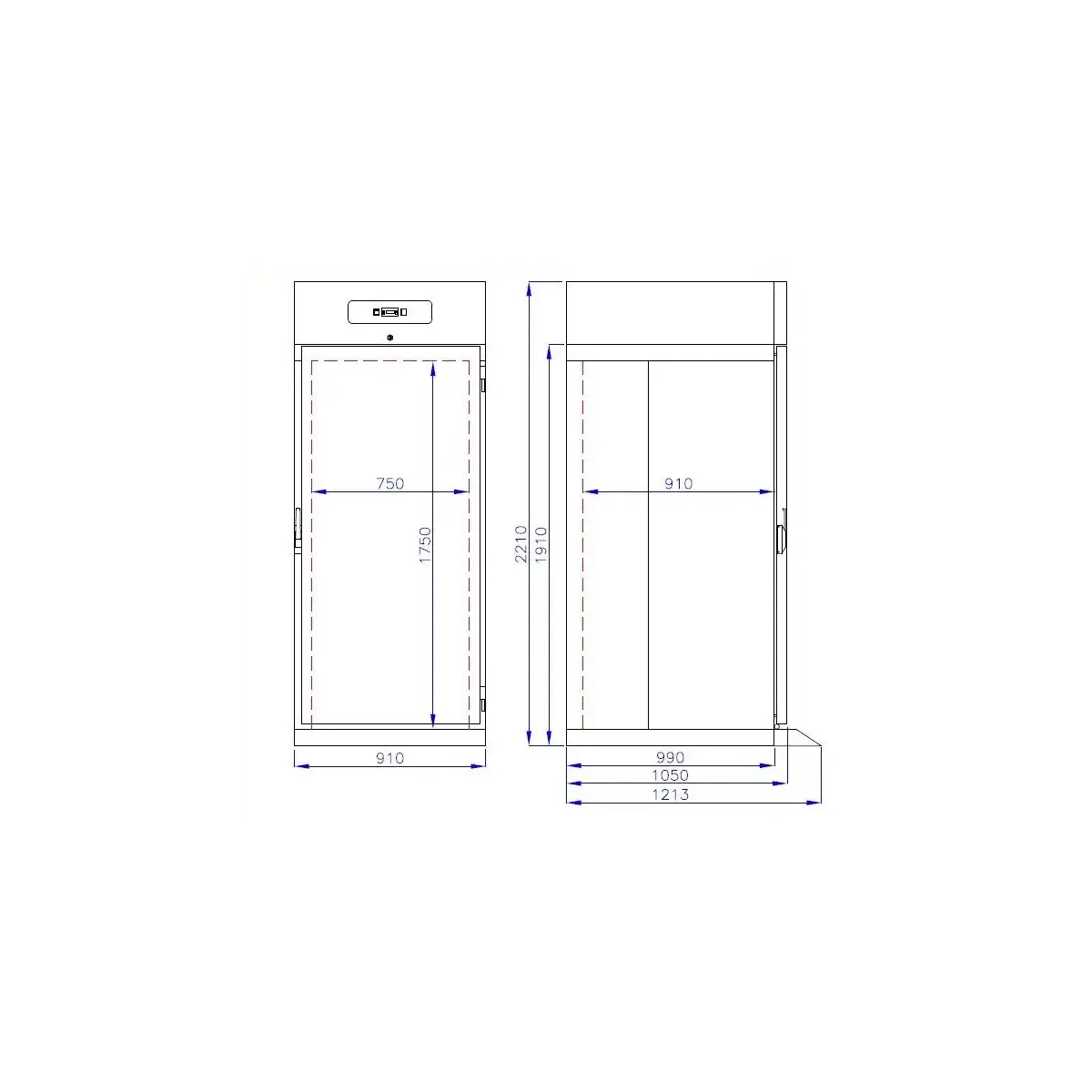 roll-in vrieskast rvs mono block 700 ltr - image 3
