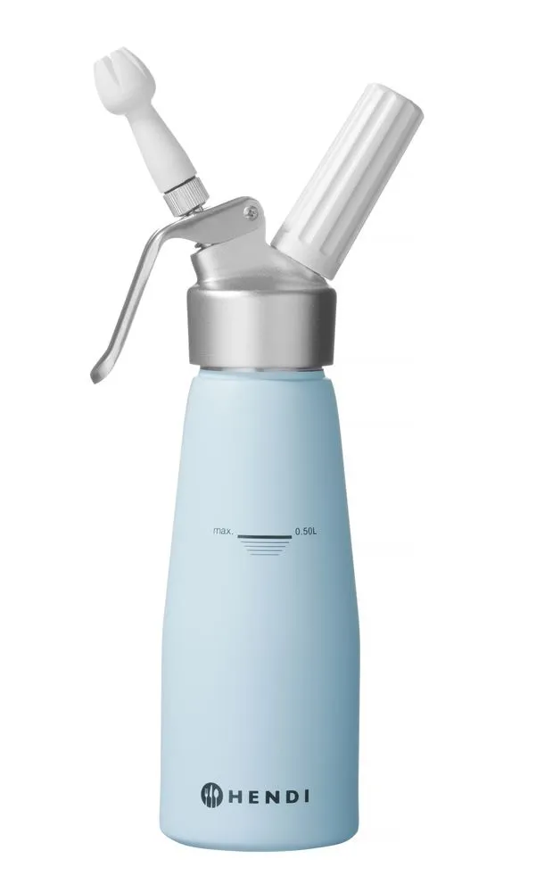 Slagroomapparaat, HENDI, 0,5L, Pastelblauw, ⌀80x(H)260mm - Main Image slagroomapparaat, hendi, 0,5l, pastelblauw, ⌀80x(h)260mm - main image
