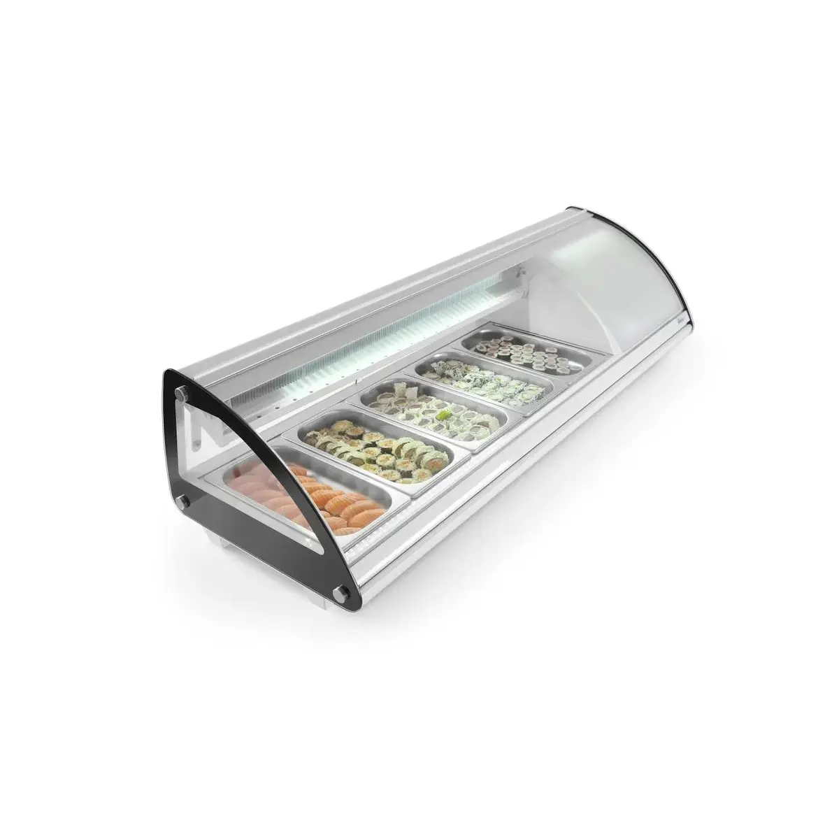 sushi display 5x gn 1/3, arktic, 230v/160w, 1307x445x(h)327mm - image 2