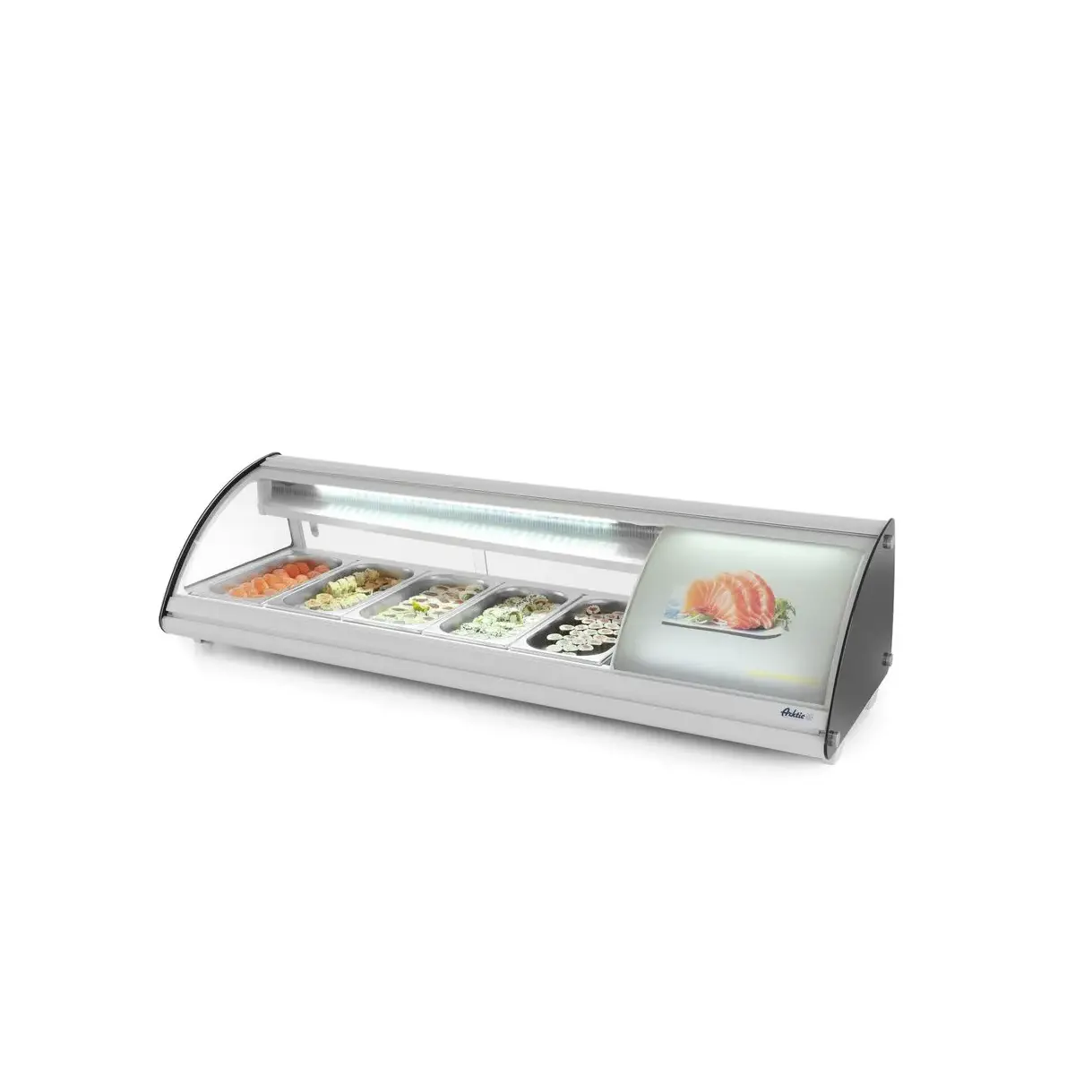sushi display 5x gn 1/3, arktic, 230v/160w, 1307x445x(h)327mm - image 3
