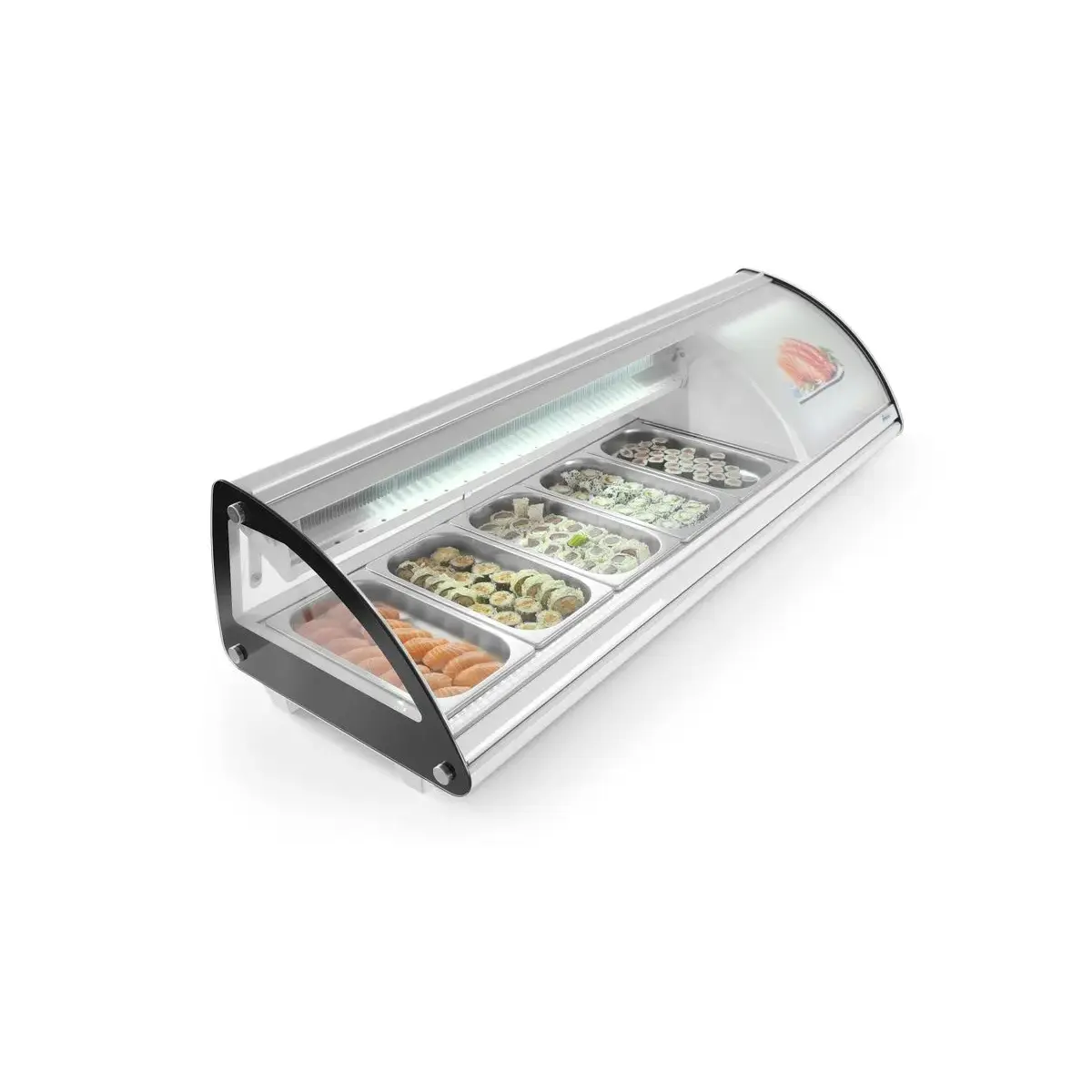 sushi display 5x gn 1/3, arktic, 230v/160w, 1307x445x(h)327mm - image 5