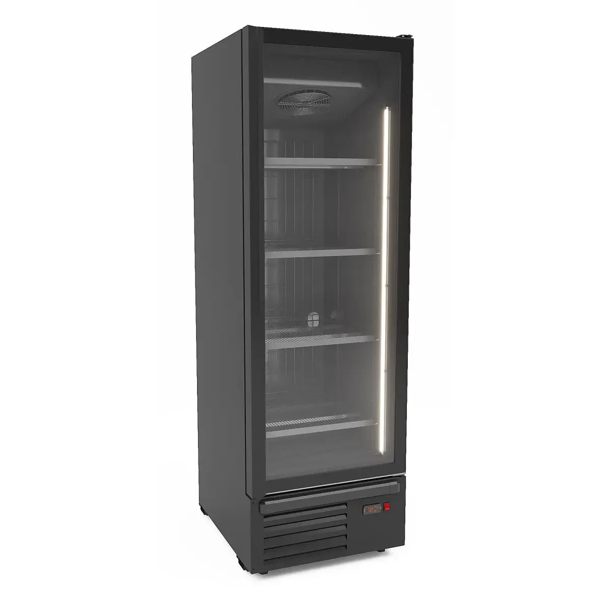 vrieskast 1 glasdeur zwart 500l - main image