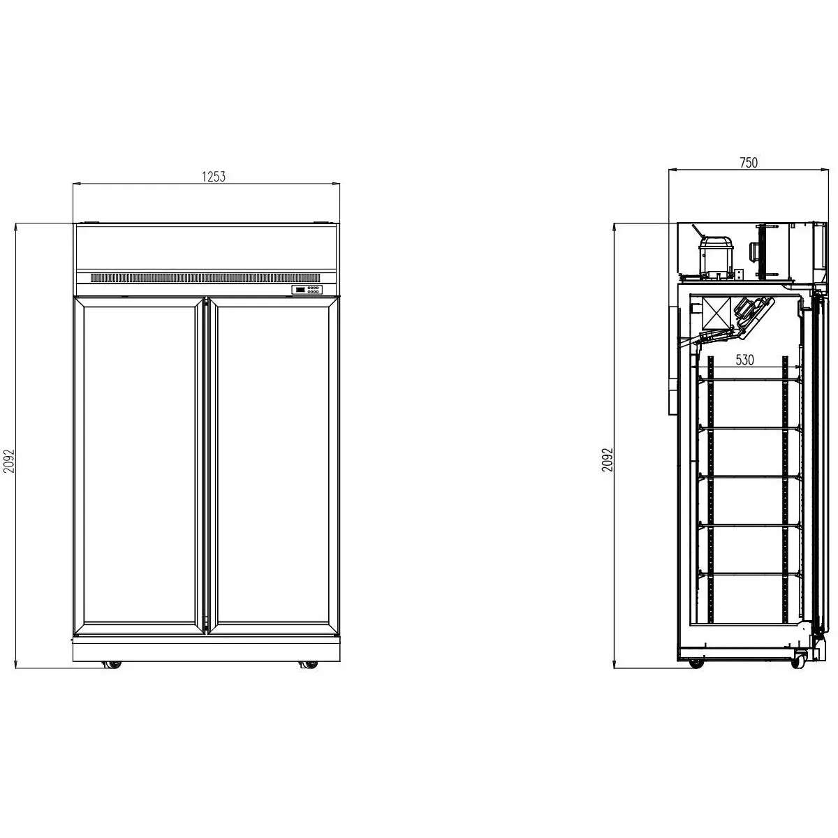 vrieskast 2 glasdeuren ins-1000f **let op, er is sprake van een hogere inschakelstroom waardoor een automaat met c karakteristiek noodzakelijk is.** - image 2