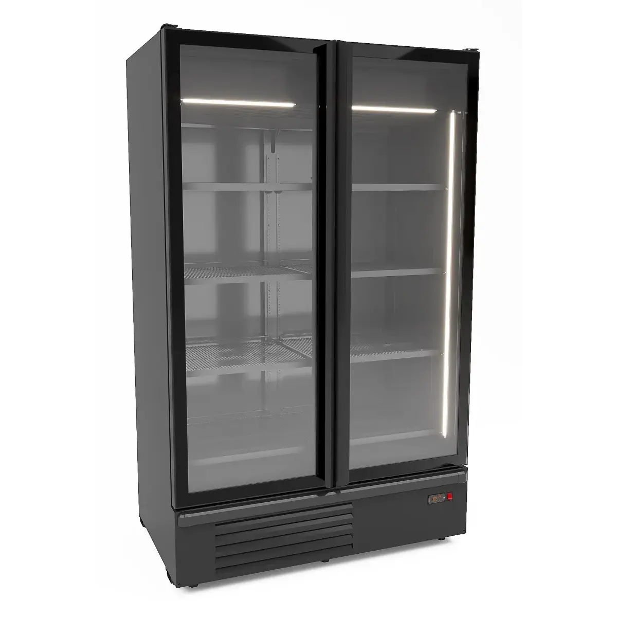 vrieskast 2 glasdeuren zwart 1230l - main image
