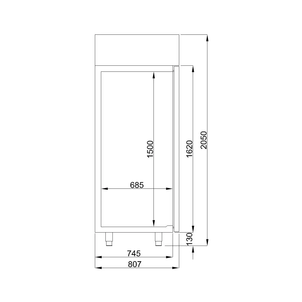vrieskast rvs mono block 700 ltr energy line - image 3
