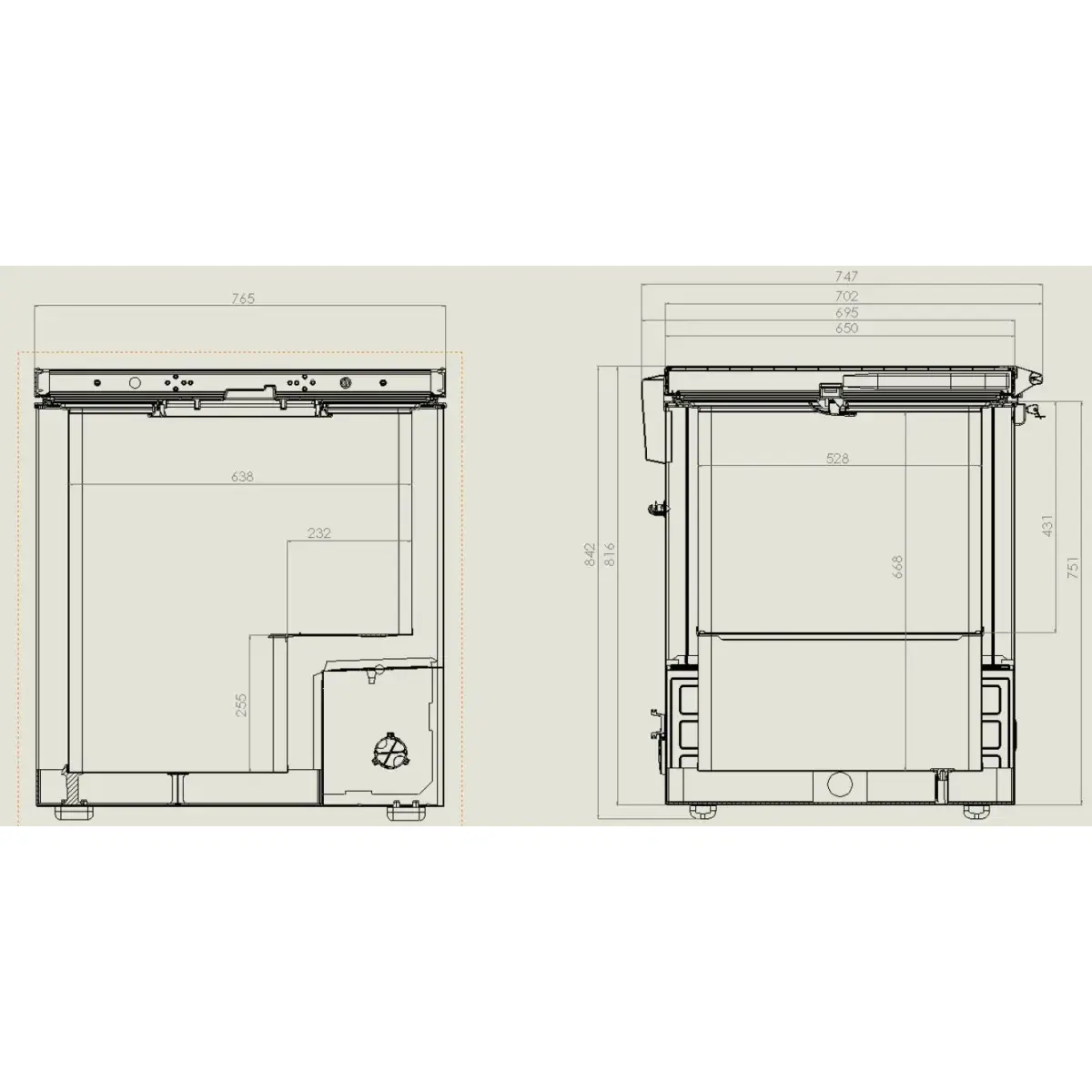 vrieskist rvs deksel 202 l - image 2