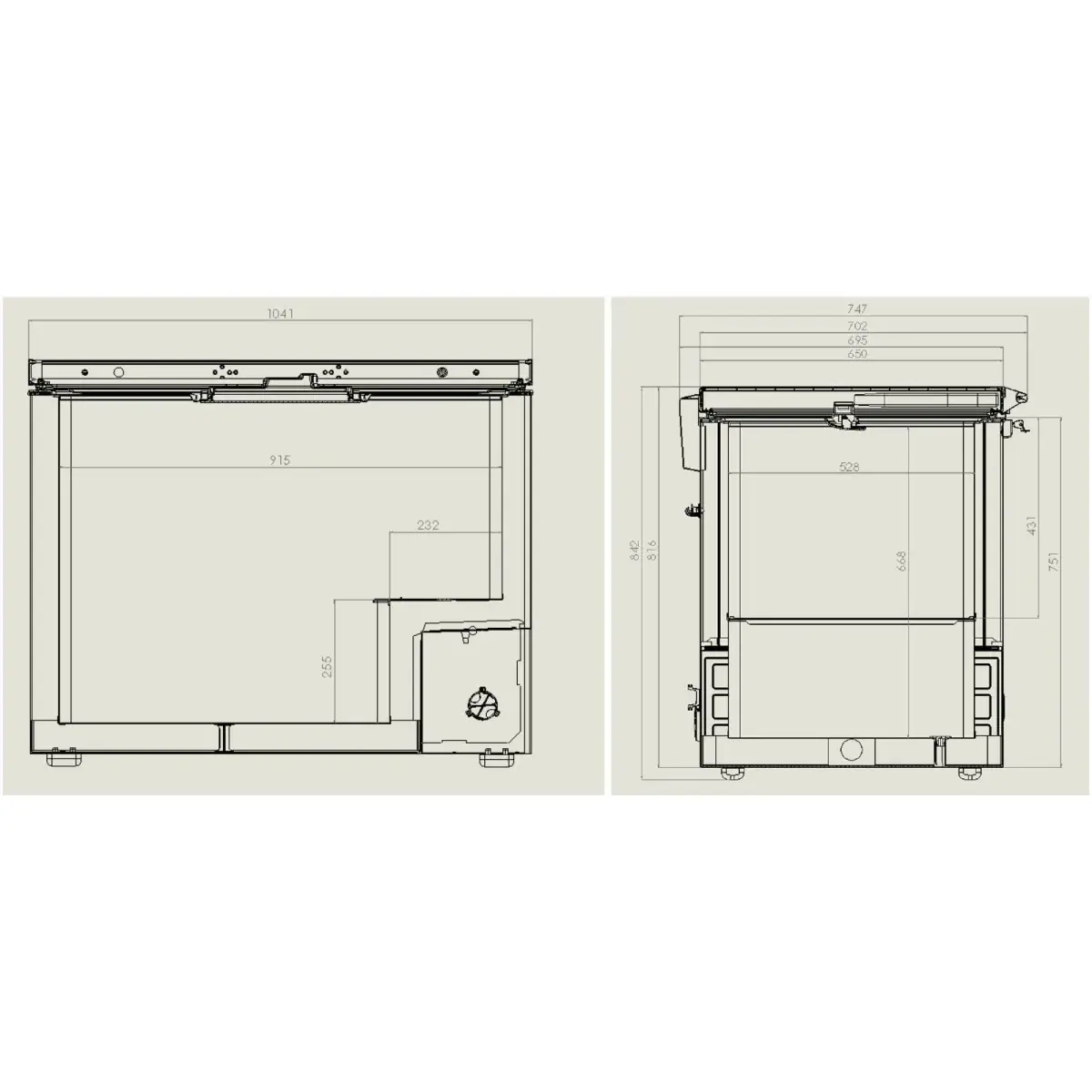 vrieskist rvs deksel 305 l - image 2