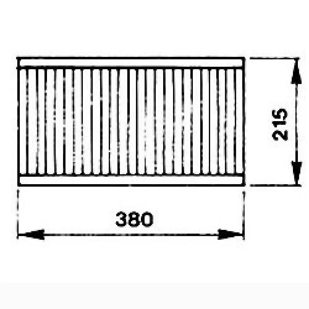 1/2 cooking grill, dimensions 380x215 mm - Main Image
