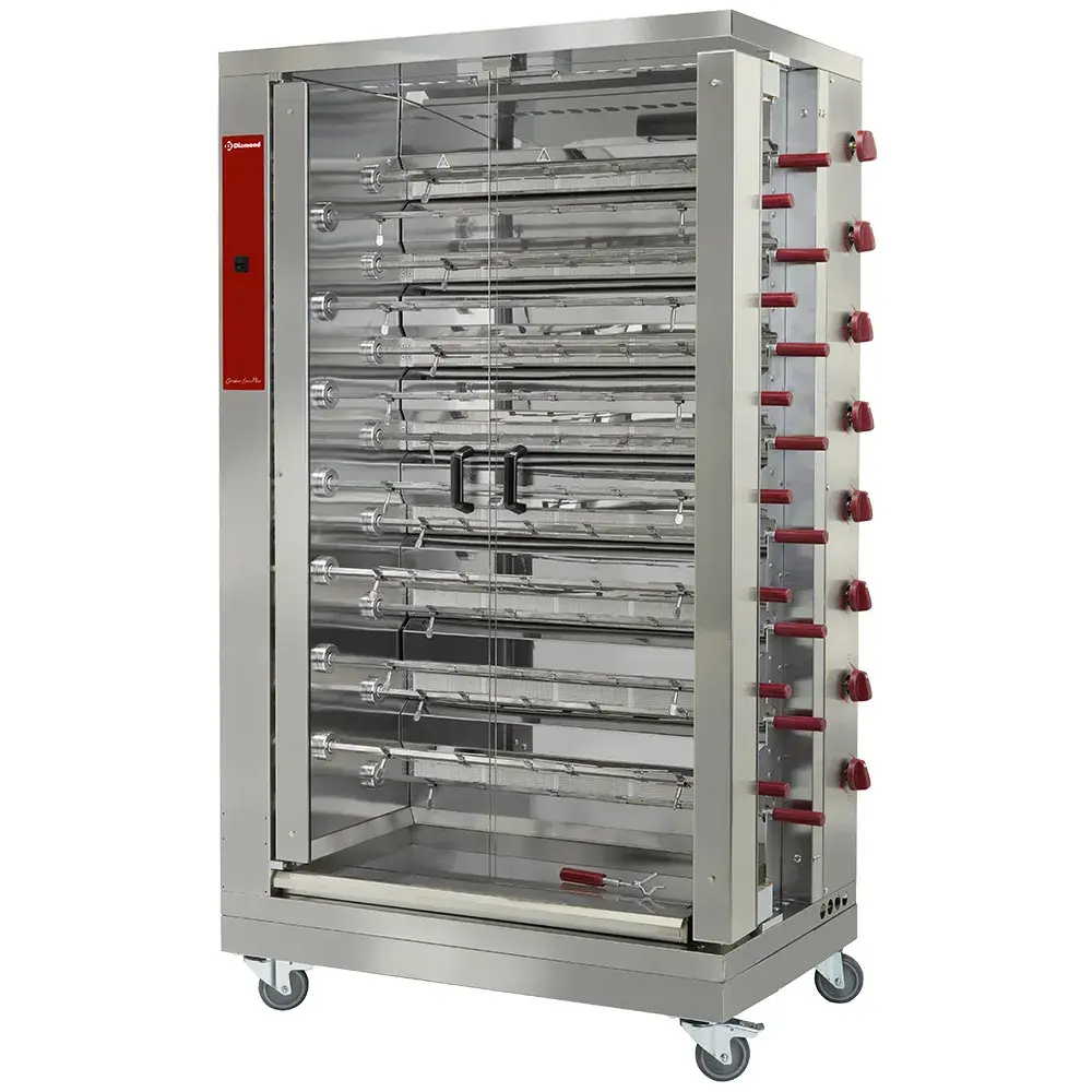 Chicken gas roaster, 15 spits (90 chickens) - Main Image
