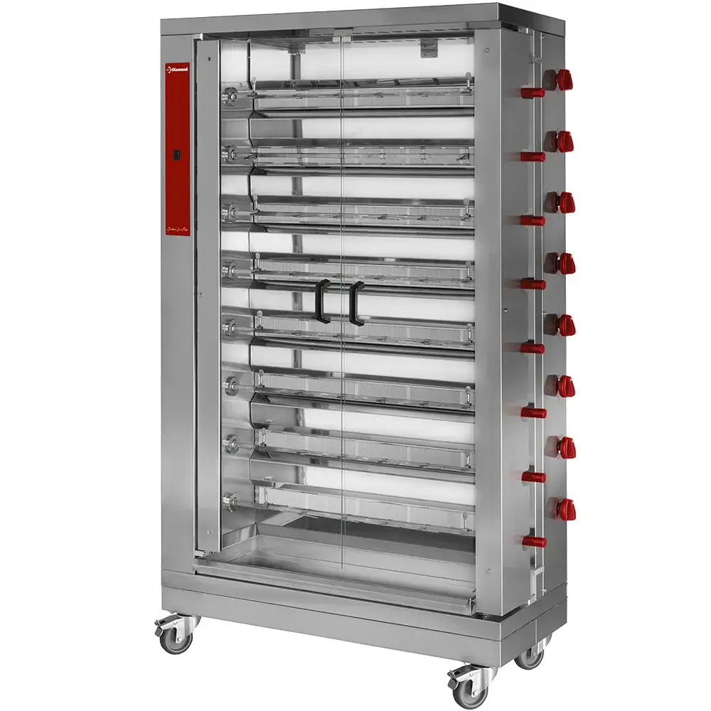 Chicken gas roaster, 8 spits (48 chickens) - Main Image